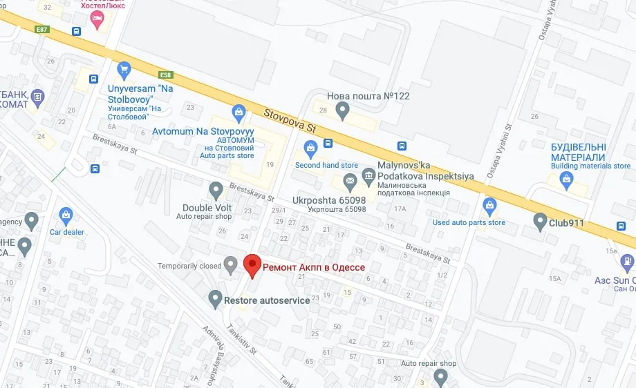 Карта проезда к Transmission Center Odessa